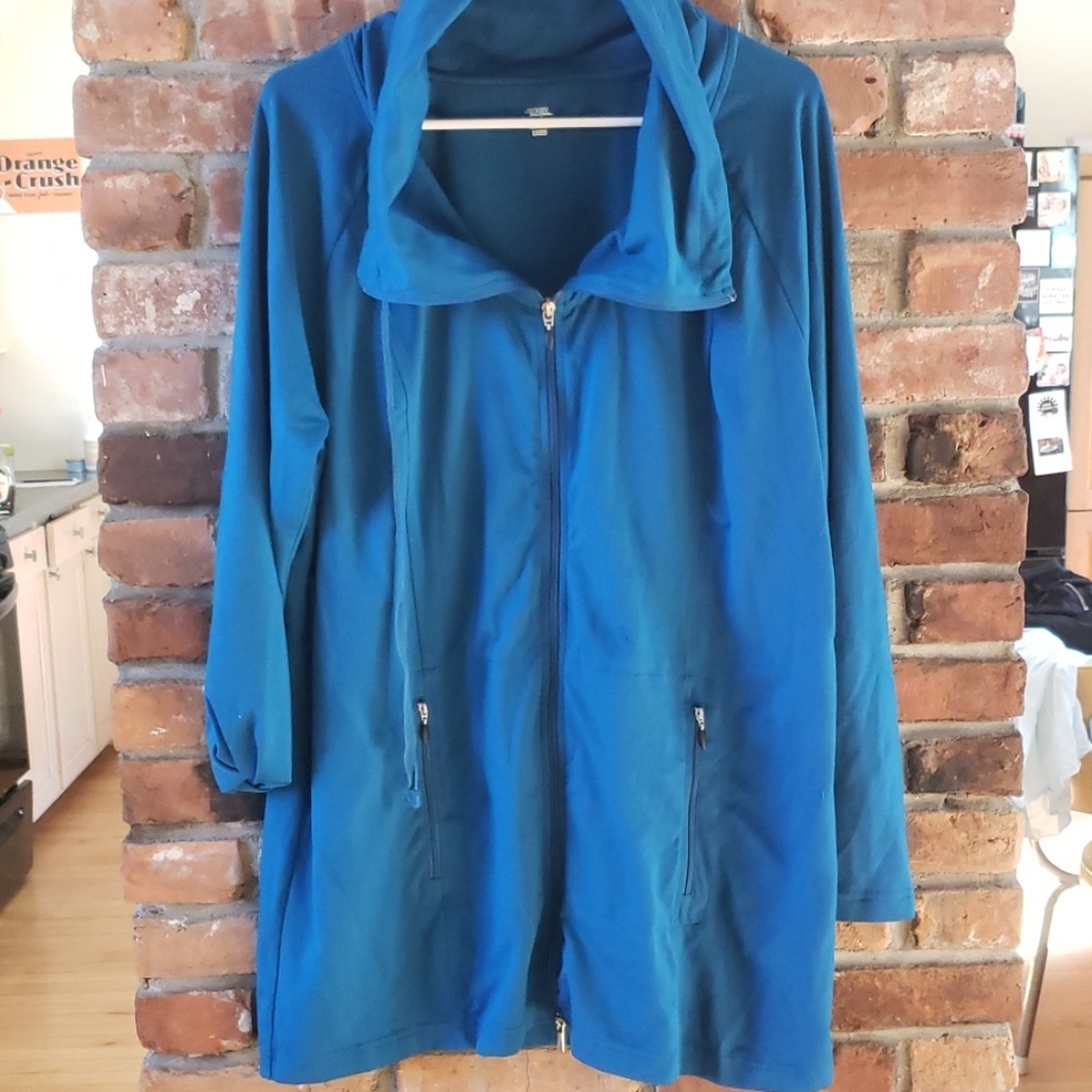 Large Jockey sweatshirt Blue Zip up